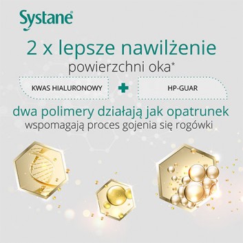 Systane Hydration Nawilżające krople do oczu bez konserwantów, długotrwałe nawilżenie, do soczewek,10 ml 