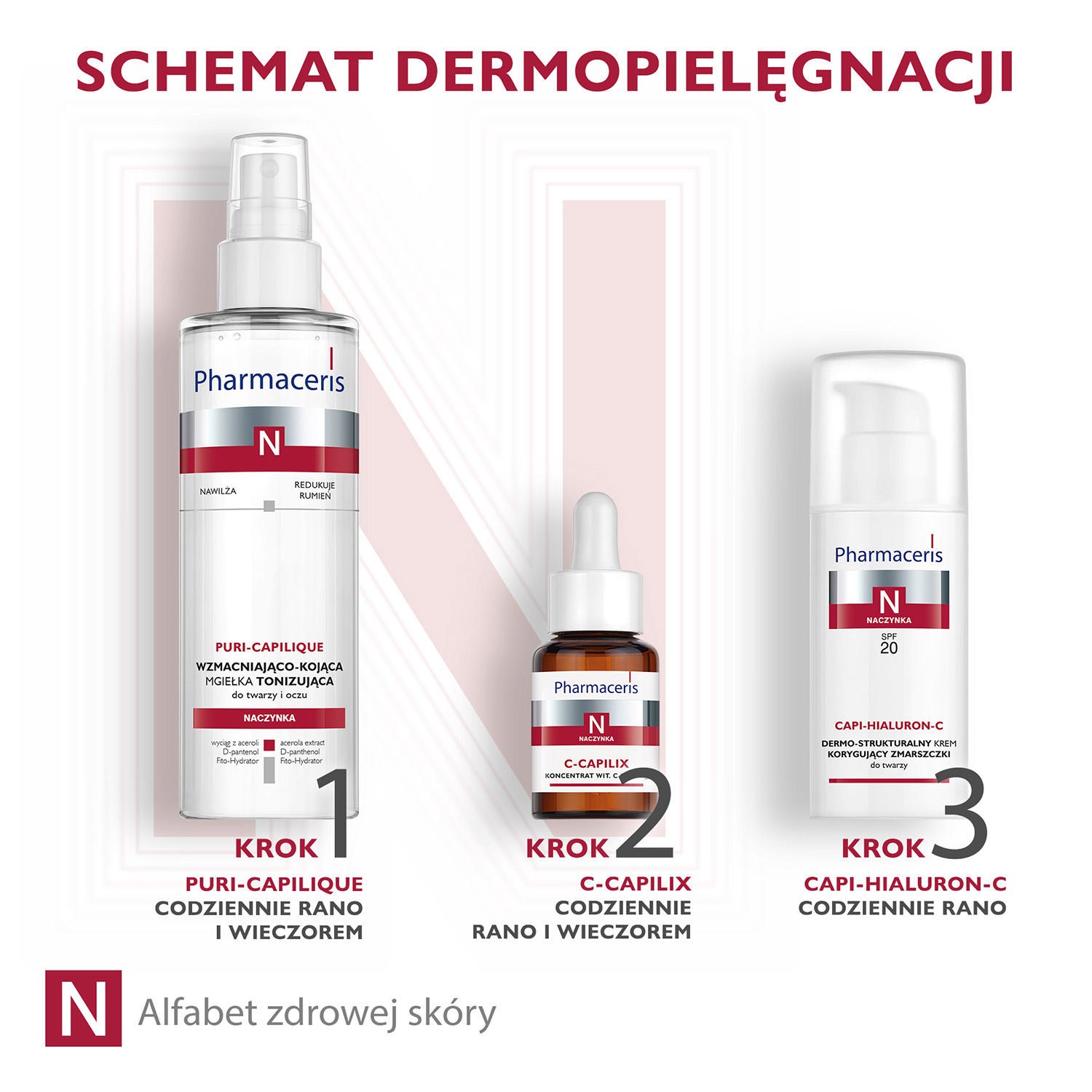Pharmaceris N Capi-Hialuron-C, dermo-strukturalny krem korygujący zmarszczki, SPF 20, 50 ml
