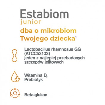 Estabiom Junior dla dzieci powyżej 3 lat 20 kapsułek