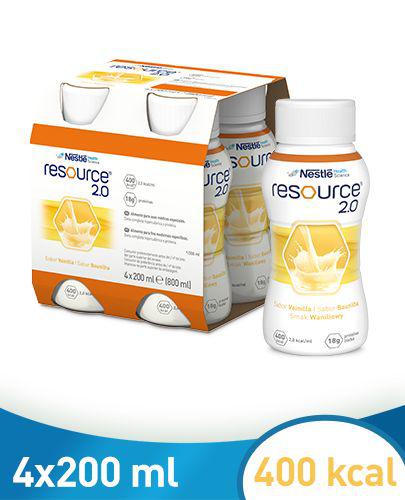 Resource 2.0 preparat odżywczy w płynie smak waniliowy 4x 200 ml zdjęcie