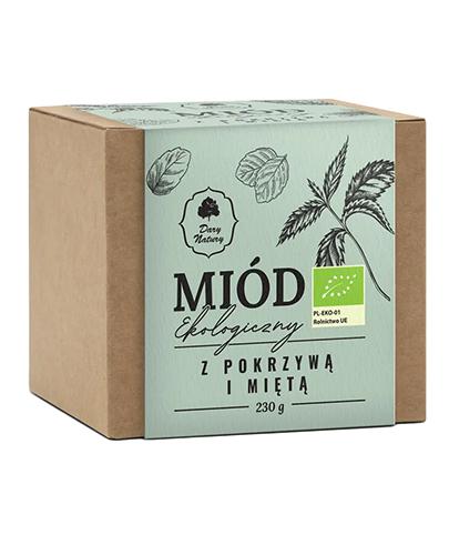 Dary natury Ekologiczny Miód z pokrzywą i miętą, 230 g zdjęcie