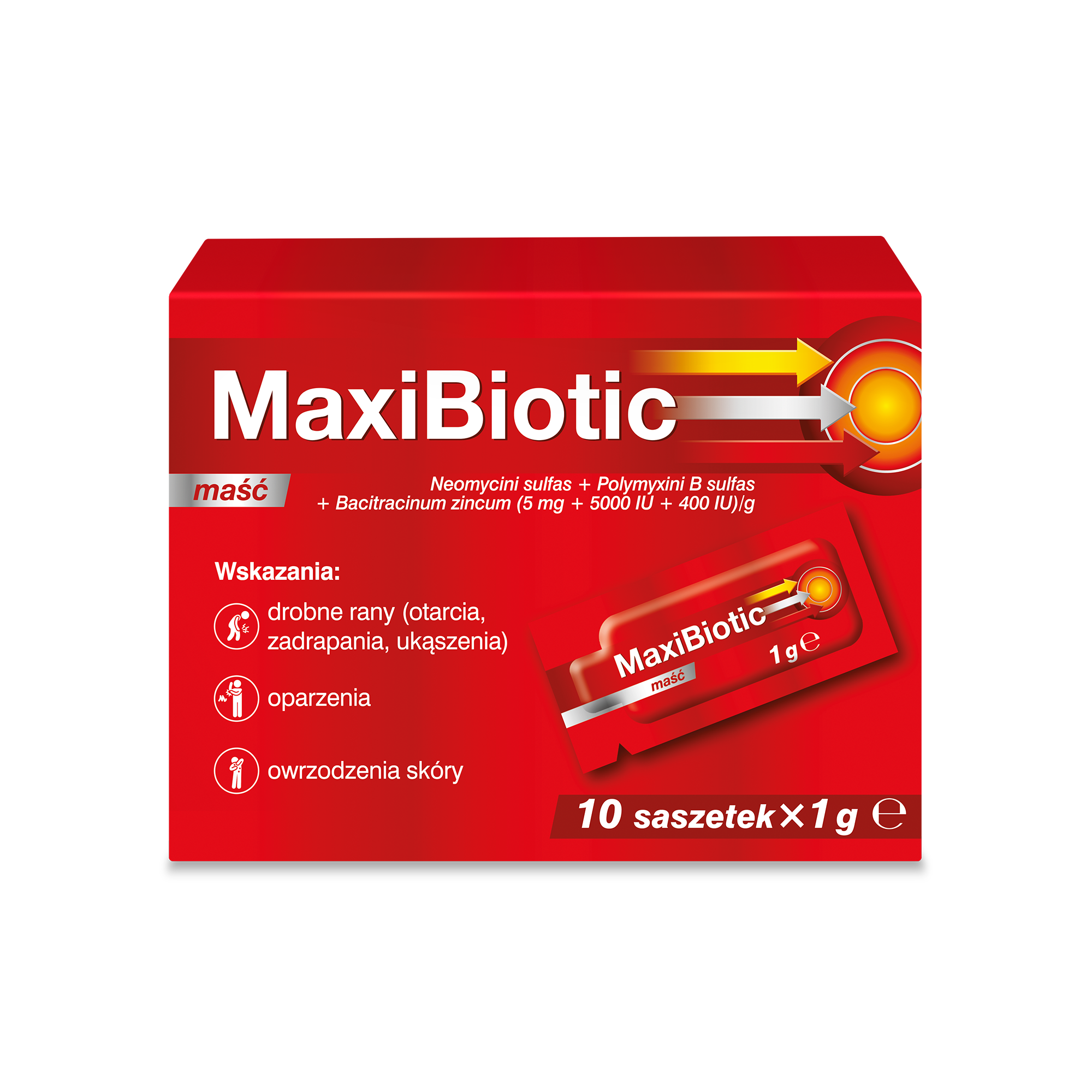 Maxibiotic maść 10 x 1 g zdjęcie