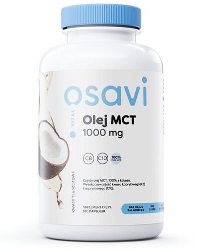 Olej MCT 1000 mg, 180 kaps., cena, wskazania, składniki zdjęcie