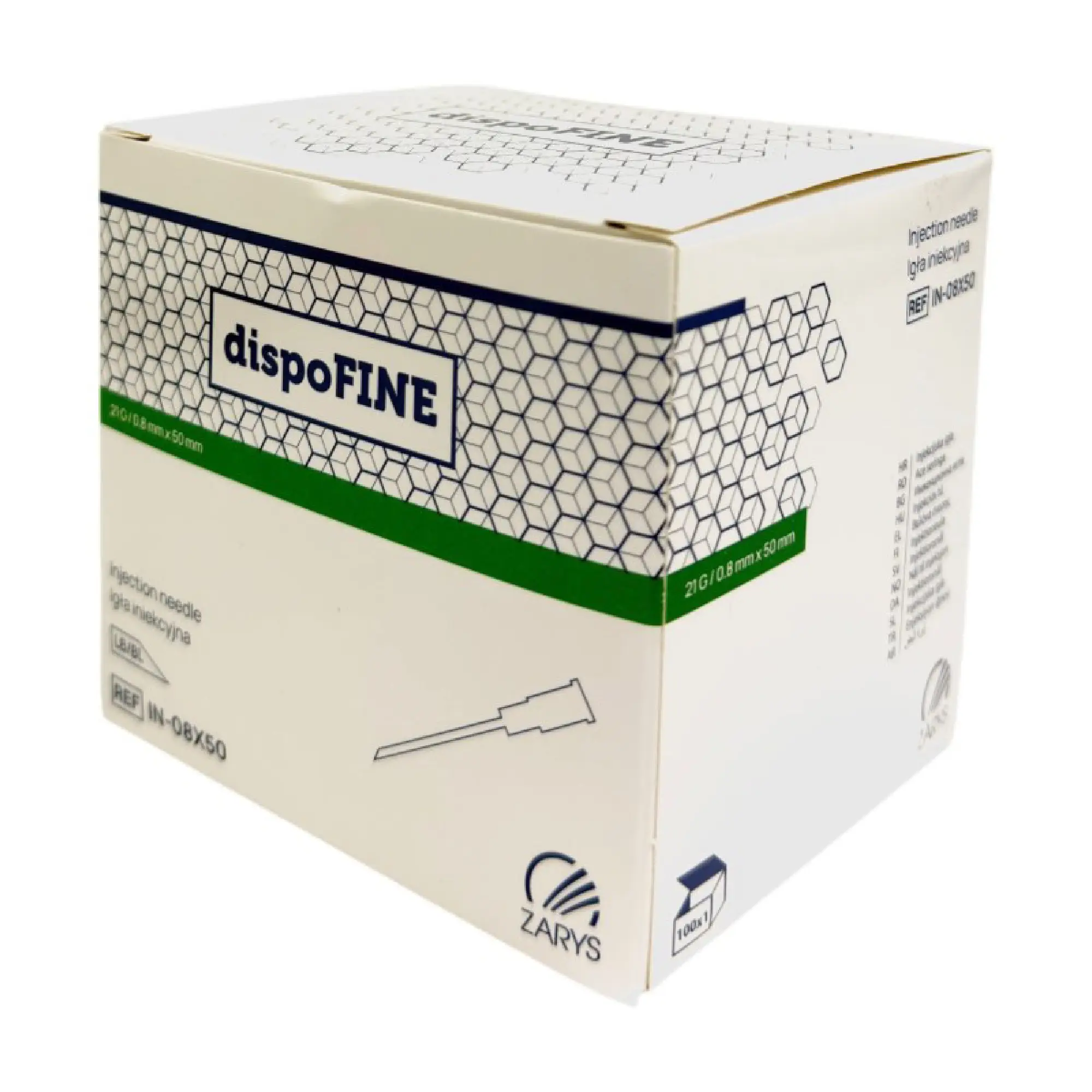 dispoFine Igła iniekcyjna 21G 0,8 x 50 mm, 100 sztuk zdjęcie
