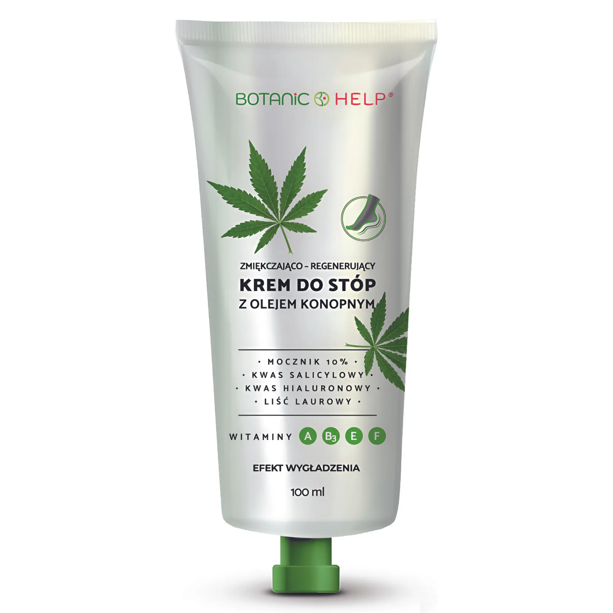 Botanic Help Krem do stóp i pękających pięt z olejem konopnym zmiękczająco-regenerujący 100 ml zdjęcie