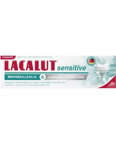 Lacalut sensitive remineralizacja & łagodne wybielanie pasta do codziennego stosowania 75 ml zdjęcie