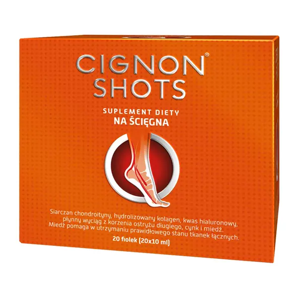 Cignon Shots, kolagen na ścięgna, 20 fiolek x 10 ml zdjęcie