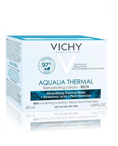 VICHY AQUALIA THERMAL Bogaty krem nawilżający - 50 ml Do skóry suchej - cena, opinie, właściwości zdjęcie