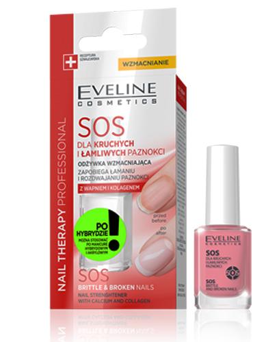 EVELINE COSMETICS SOS Odżywka wzmacniająca dla kruchych i łamliwych paznokci, 12 ml, cena, opinie, wskazania zdjęcie