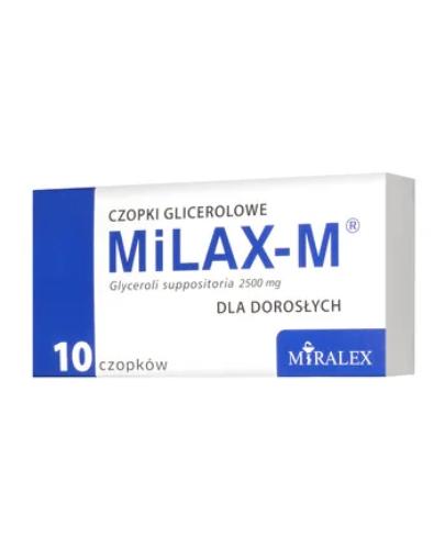 MiLAX-M Przeczyszczające czopki glicerolowe dla dorosłych, 10 czopków zdjęcie