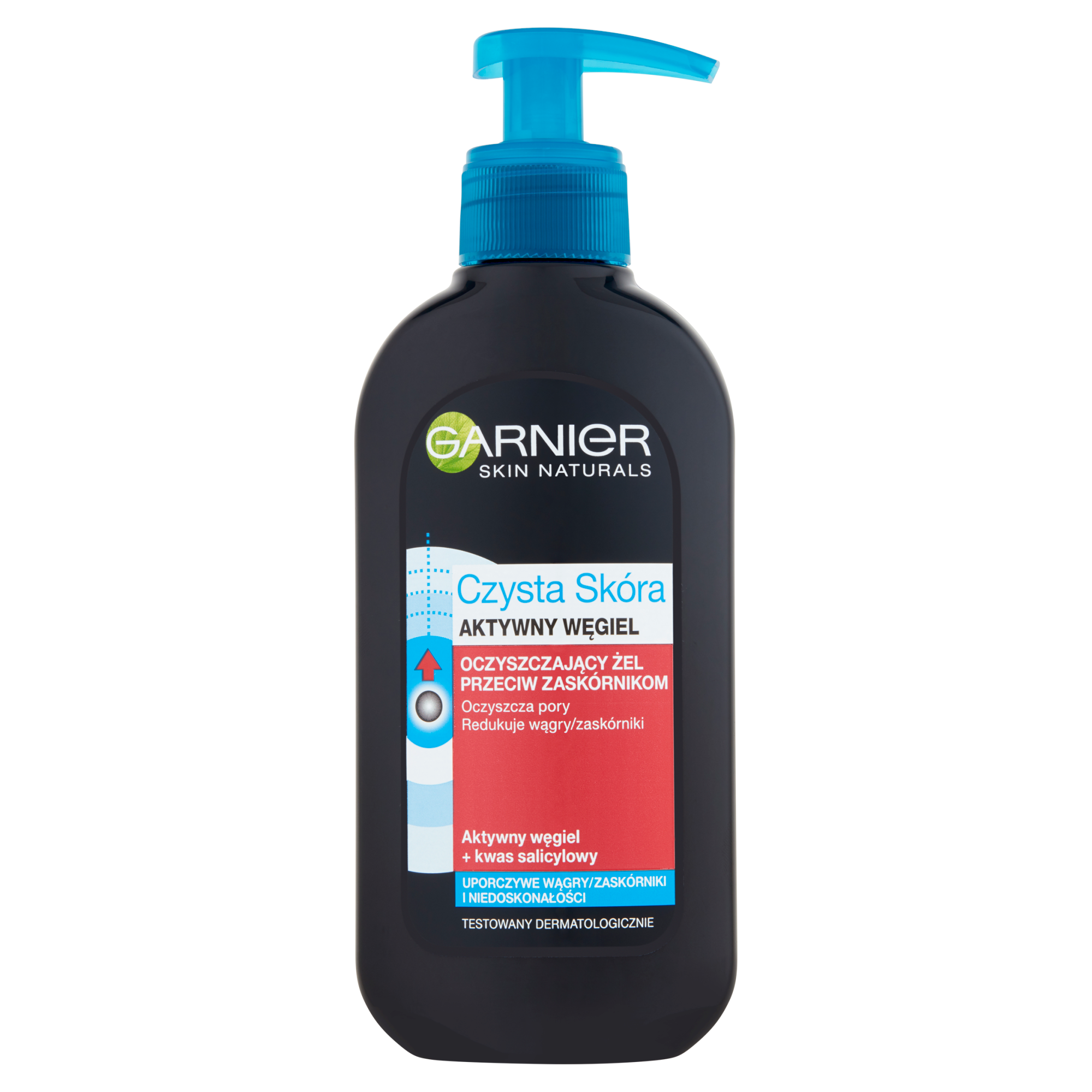 Garnier Skin Naturals Czysta skóra Aktywny węgiel Żel oczyszczający przeciw zaskórnikom, 200 ml zdjęcie