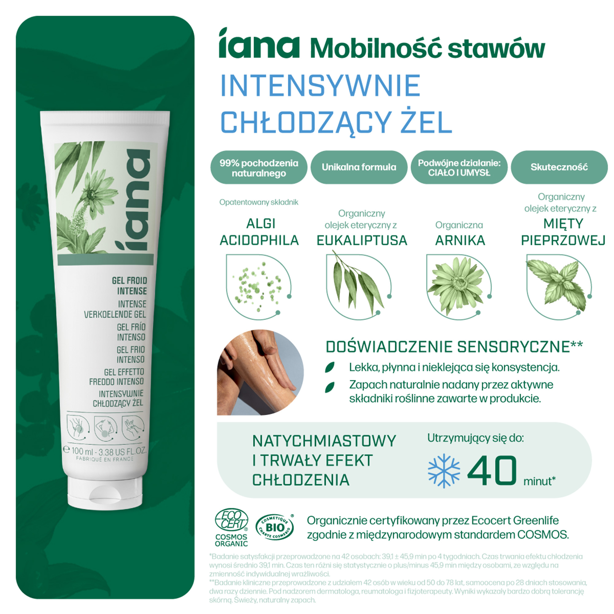 IANA Stawy Intensywnie chłodzący żel, 100 ml