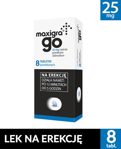 Maxigra Go, 25 mg, tabletki powlekane, 8 sztuk zdjęcie