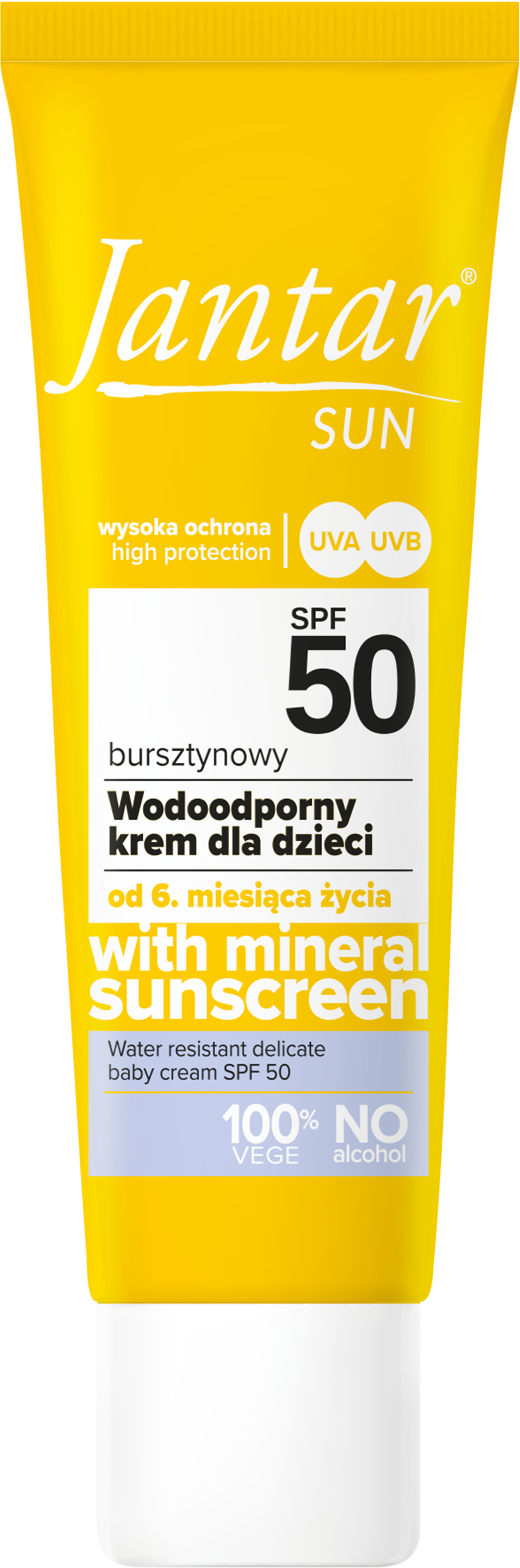 Jantar Sun Bursztynowy, Wodoodporny krem dla dzieci z filtrami mineralnymi SPF 50, 50 ml zdjęcie