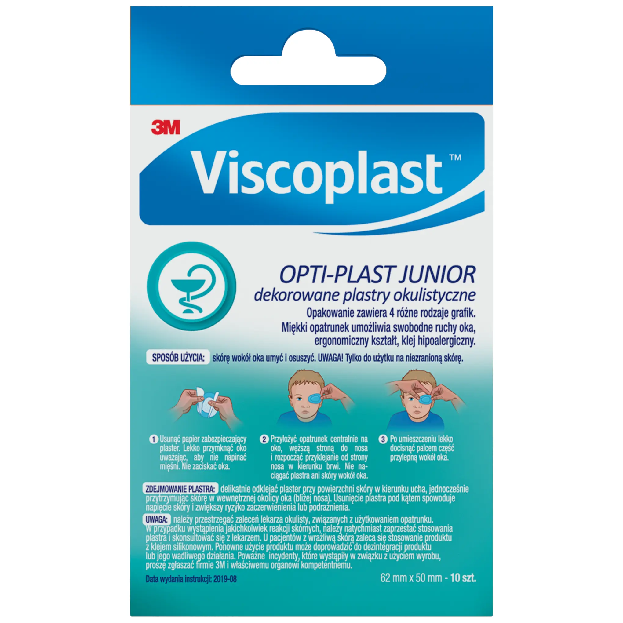 Viscoplast, Opti-plast Junior dekorowany plastry okulistyczne, 10 sztuk