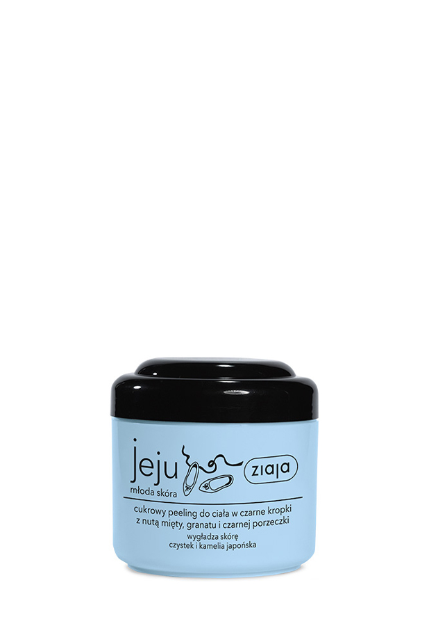 Ziaja Jeju cukrowy peeling do ciała w czarne kropki 200 ml zdjęcie