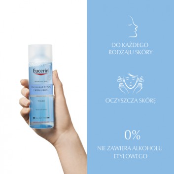 Eucerin Dermatoclean Hyaluron Płyn micelarny 3w1 do skóry wrażliwej, 400 ml, cena, opinie, skład