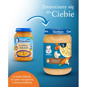 GERBER Kalafiorowa z królikiem po 8 miesiącu - 190 g