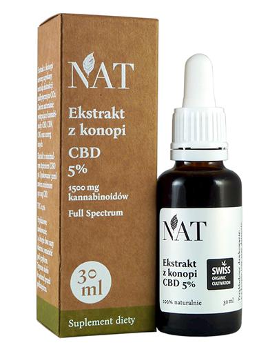 Nat Ekstrakt z konopi Olejek CBD 5%, 30 ml, cena, opinie, wskazania zdjęcie