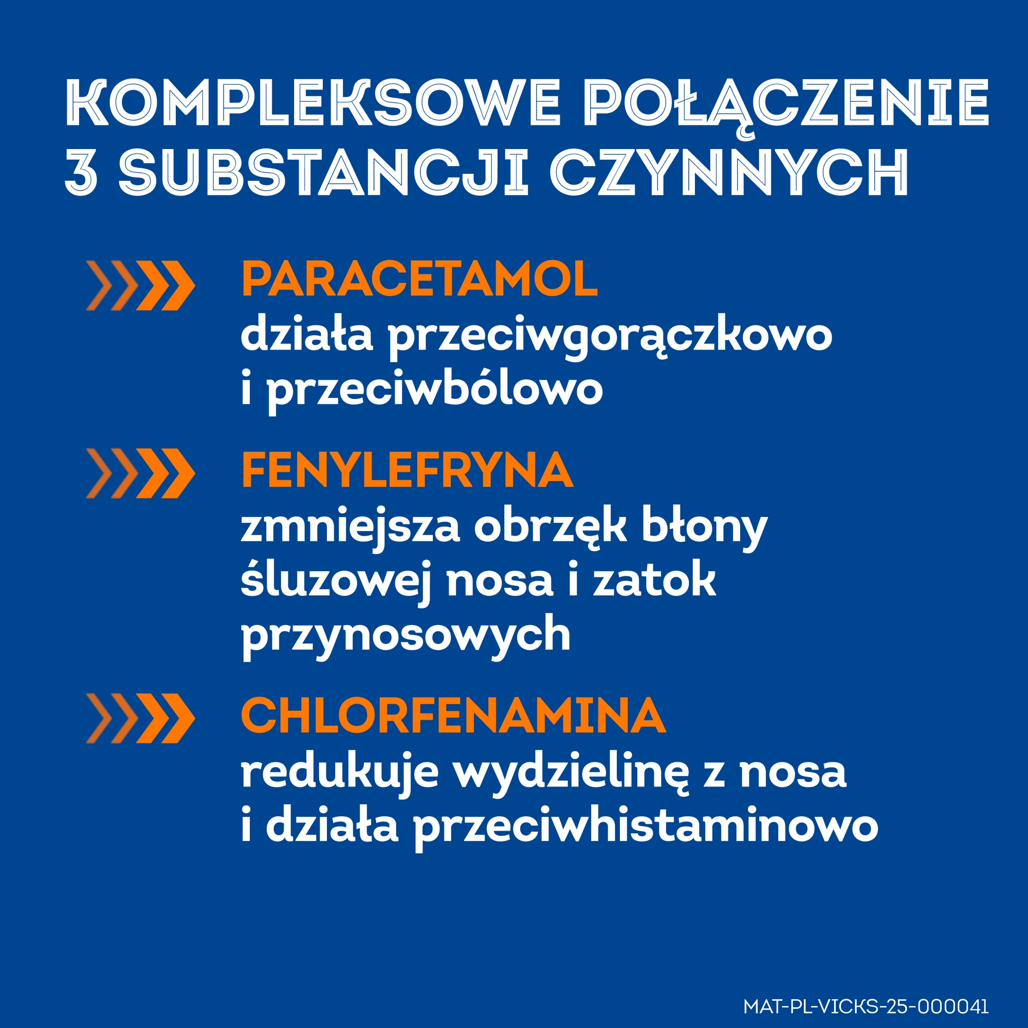 Vicks AntiGrip 650 mg + 16 mg + 4 mg o aromacie pomarańczowym 10 saszetek