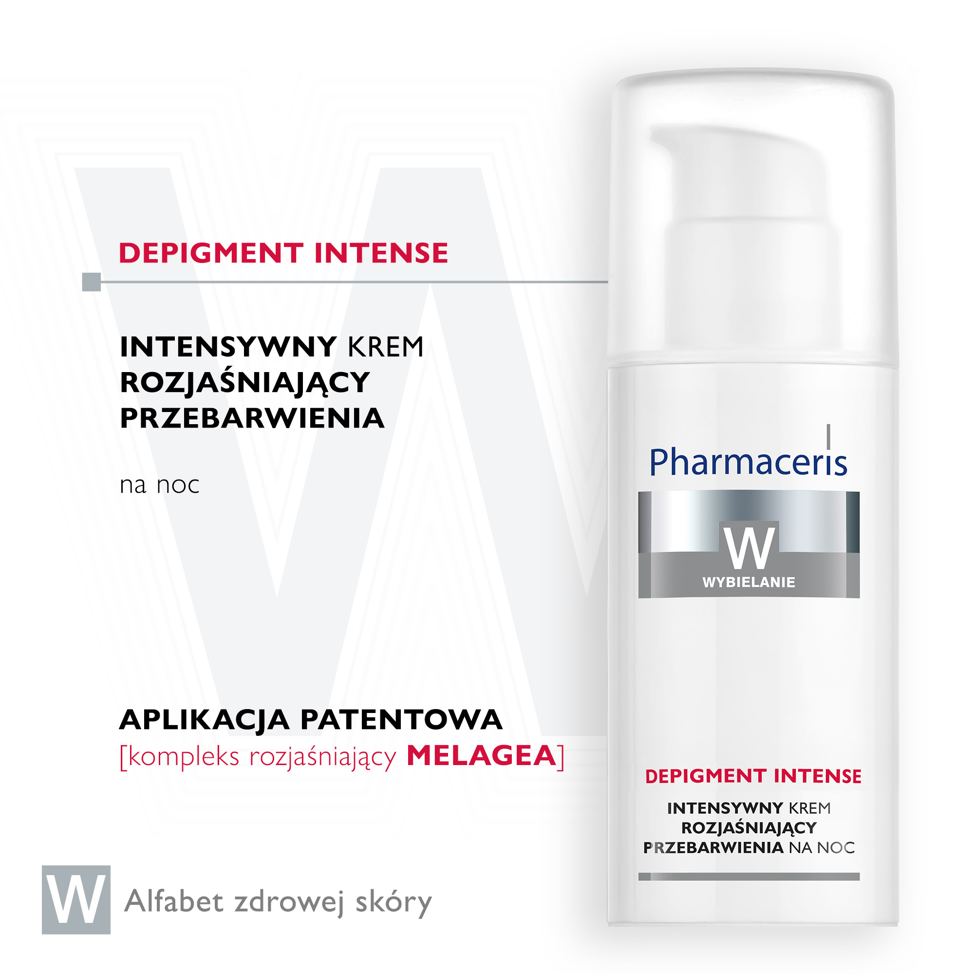 Pharmaceris W Depigment Intense Krem intensywny rozjaśniający przebarwienia na noc, 50 ml