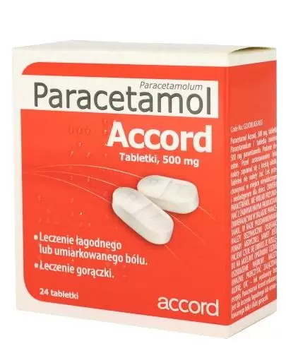Paracetamol Accord 500 mg 24 tabletki zdjęcie
