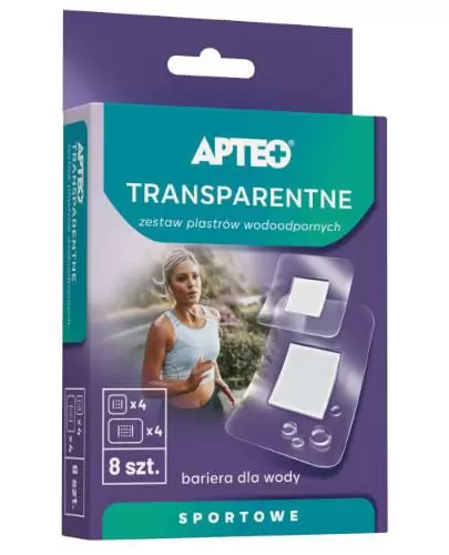 Apteo zestaw transparentnych plastrów wodoodpornych 8 sztuk zdjęcie