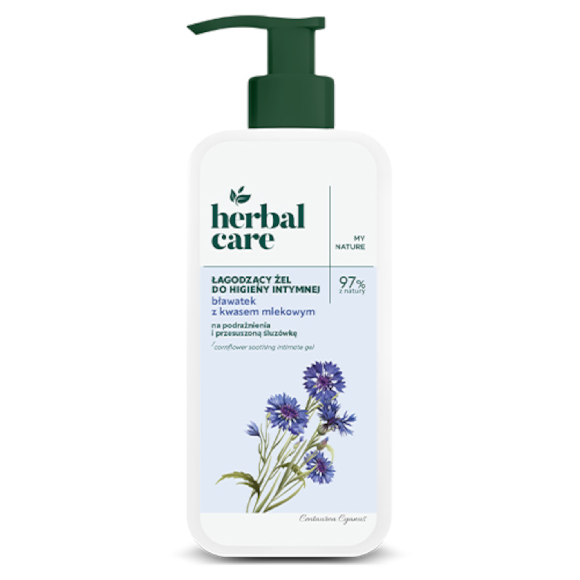 Herbal Care Łagodzący żel do higieny intymnej Bławatek i kwas mlekowy, 330 ml zdjęcie