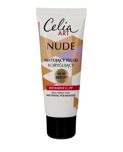 Celia Art Nude Matujący fluid korygujący 03 beżowy - 30 ml - cena, opinie, stosowanie zdjęcie