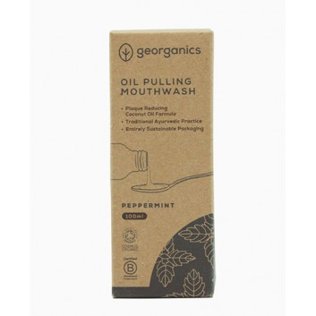 Georganics, Olej do płukania ust, English Peppermint, 100 ml