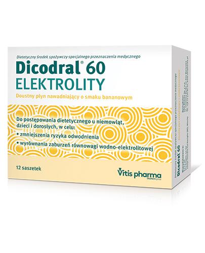 Dicodral 60 doustny płyn nawadniający 12 saszetek zdjęcie