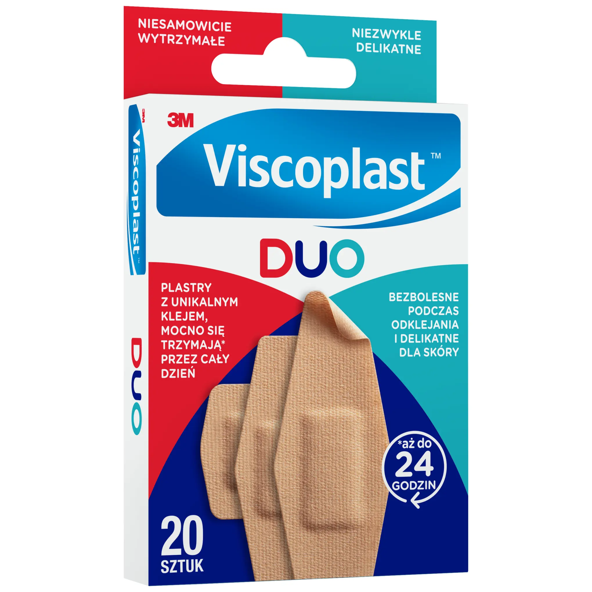 Viscoplast Duo zestaw plastrów 3 rozmiary kopertka 20 sztuk