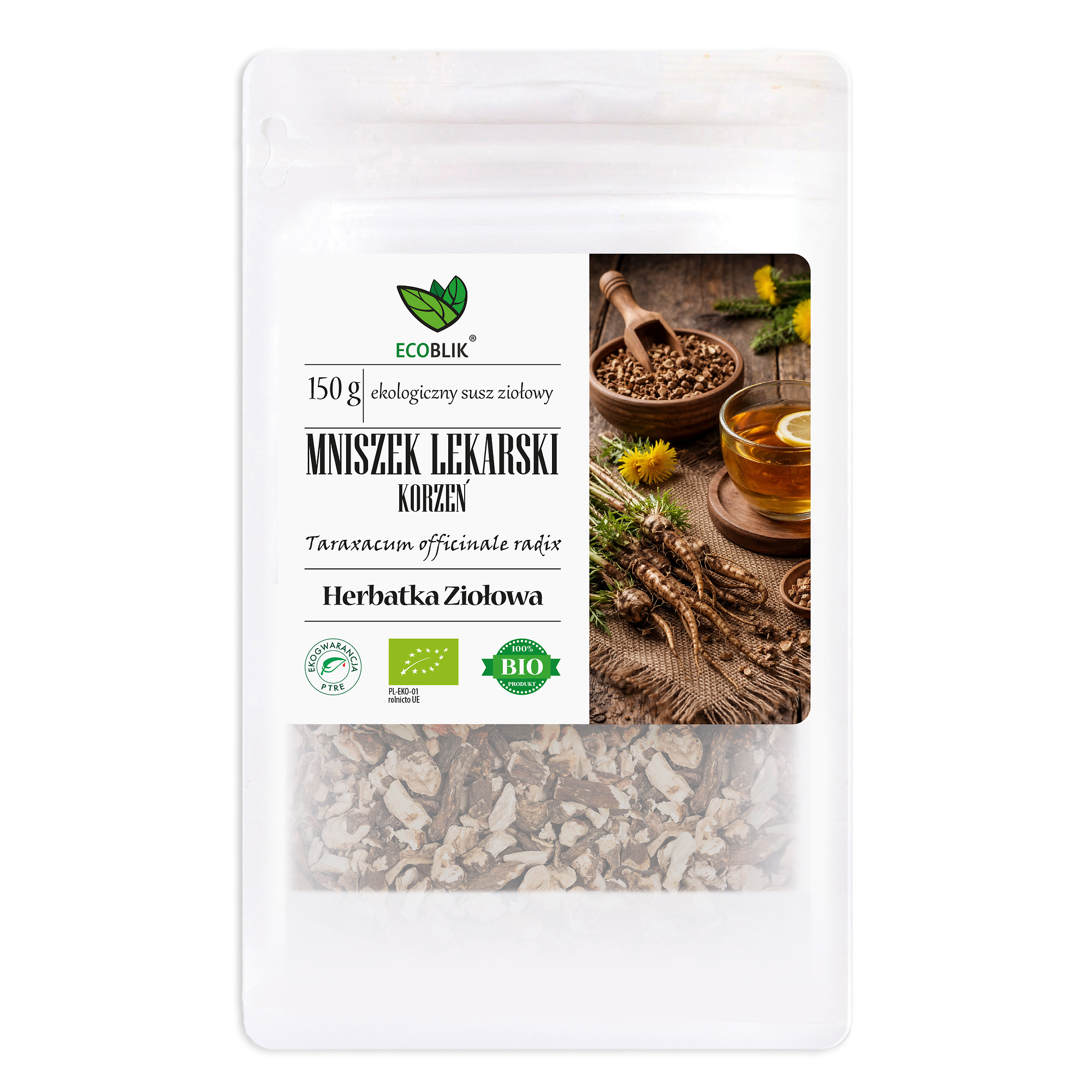 Ecoblik, Mniszek korzeń EKO, herbata, 150 g zdjęcie