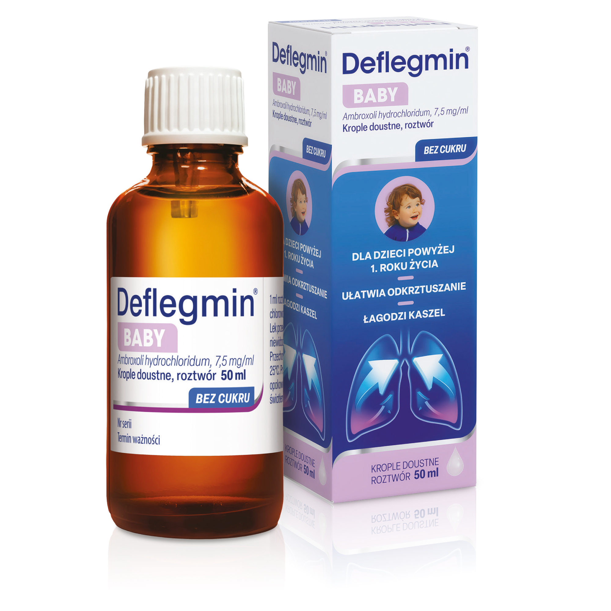 Deflegmin Baby 7,5mg/ml, krople doustne, roztwór 50 ml