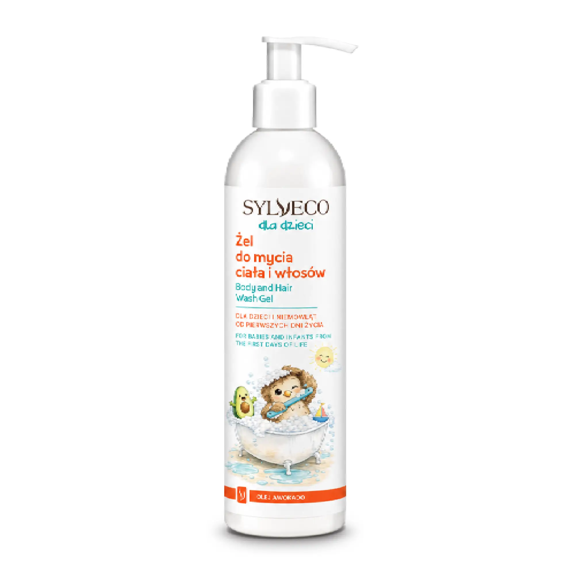 Sylveco dla dzieci Żel do mycia ciała i włosów Olej Awokado, 300 ml zdjęcie