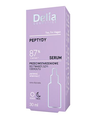Delia Cosmetics Peptydy Serum przeciwstarzeniowe do twarzy szyi i dekoltu, 30 ml, skład zdjęcie