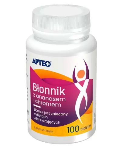 Apteo Błonnik z ananasem i chromem 100 tabletek  zdjęcie