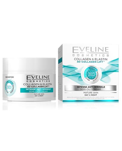 Eveline Cosmetics Kolagen & Elastyna Półtłusty krem silnie przeciwzmarszczkowy, 50 ml, cena, opinie, właściwości zdjęcie