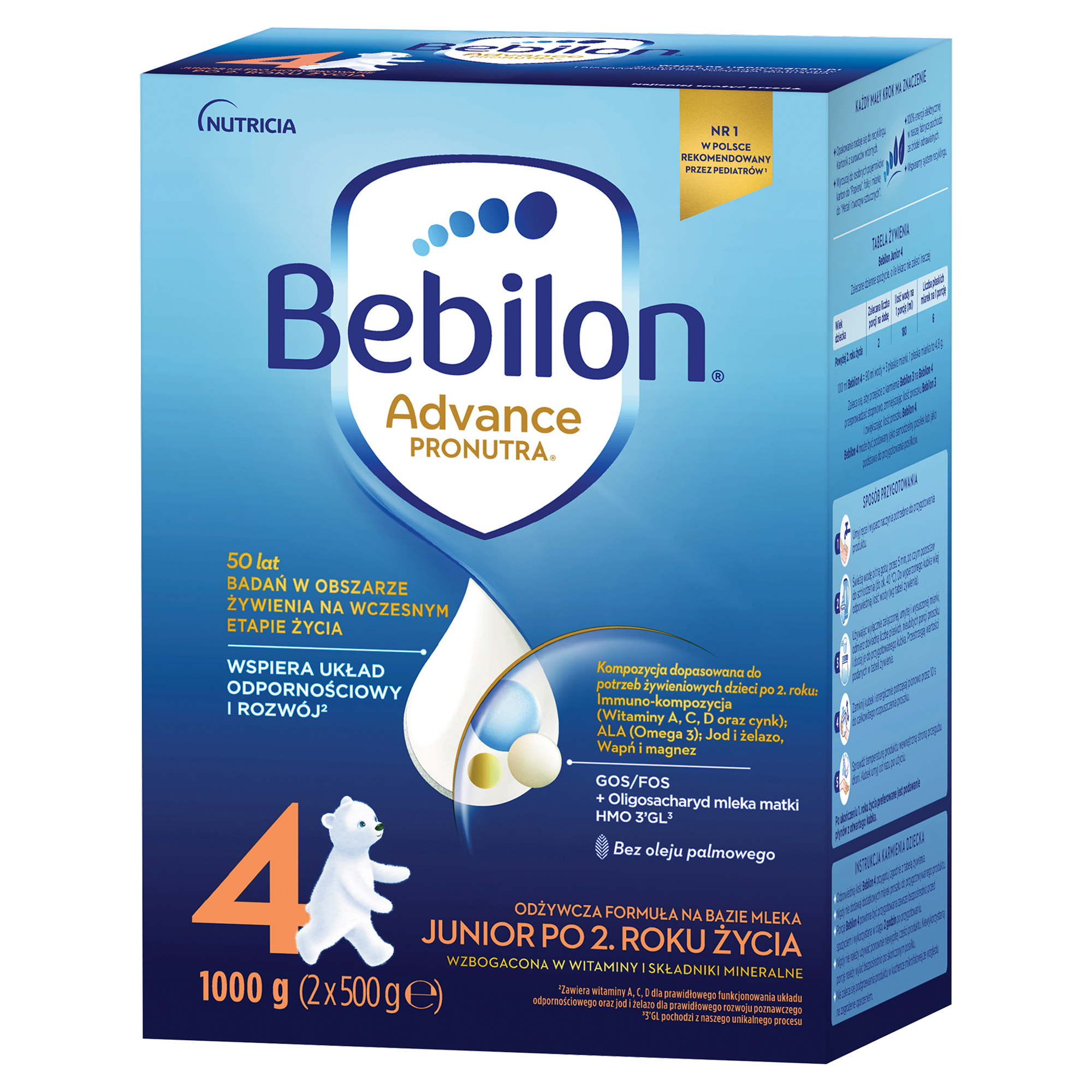 Bebilon 4 Advance Pronutra Junior, mleko modyfikowane powyżej 2. roku, 1000 g zdjęcie