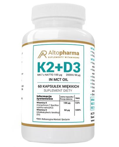 Altopharma Witamina K2+D3 - 60 kaps. - cena, opinie, wskazania zdjęcie