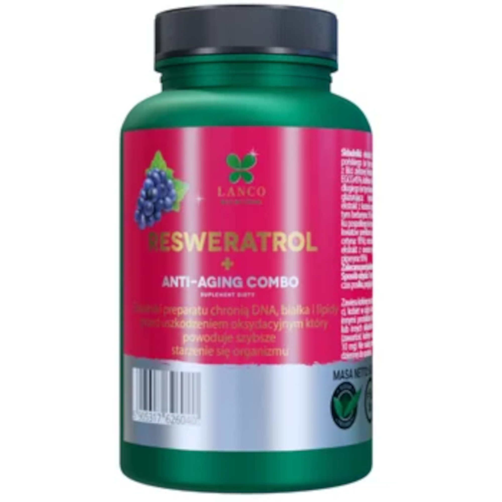 Lanco Resweratrol + Anti-Aging Combo, kapsułki, 60 sztuk zdjęcie