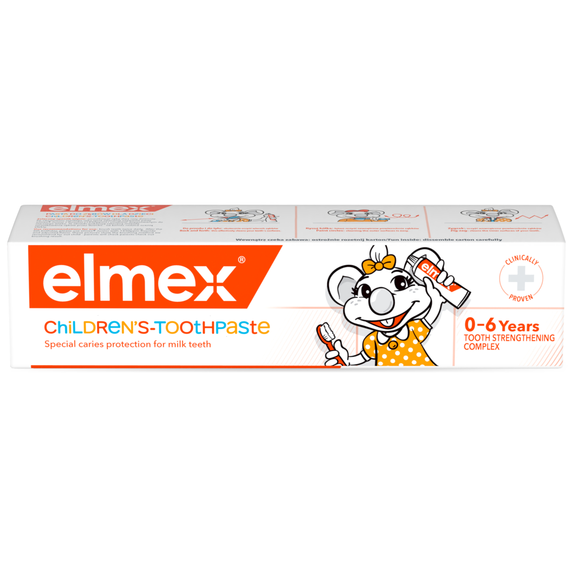 Elmex, pasta do zębów dla dzieci 0-6 lat, 50 ml