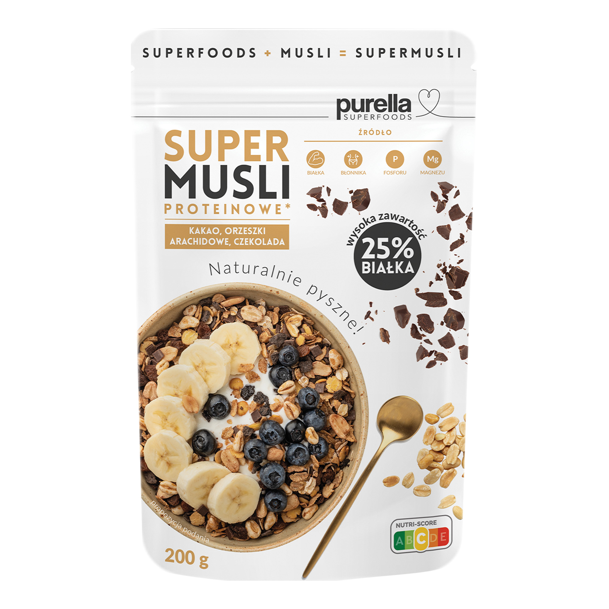 PURELLA Superfoods SuperMusli Proteinowe, 200 g zdjęcie