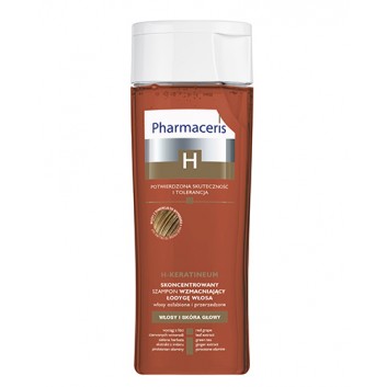 Pharmaceris H Keratineum, skoncentrowany szampon wzmacniający łodygę włosa, włosy osłabione i przerzedzone, 250 ml