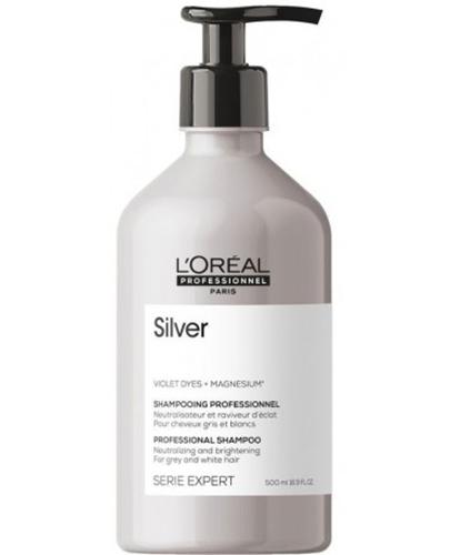 L'Oreal  Serie Expert Magnesium Silver Szampon do włosów mocno rozjaśnionych i siwych - 500 ml - cena, opinie, stosowanie zdjęcie