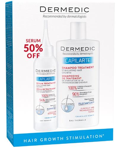 Dermedic Capilarte szampon kuracja stymulująca wzrost i odrost włosów 300 ml + serum kuracja stymulująca wzrost i odrost włosów 150 ml [ZESTAW] zdjęcie