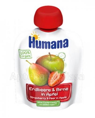 Humana Organic mus truskawka i gruszka w jabłku po 8 miesiącu 90 g zdjęcie