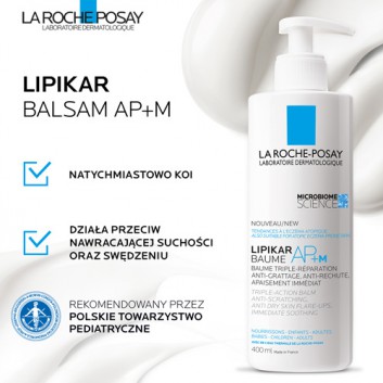 La Roche-Posay Lipikar Syndet AP+, krem myjący uzupełniający poziom lipidów, przeciw podrażnieniom skóry, 400 ml