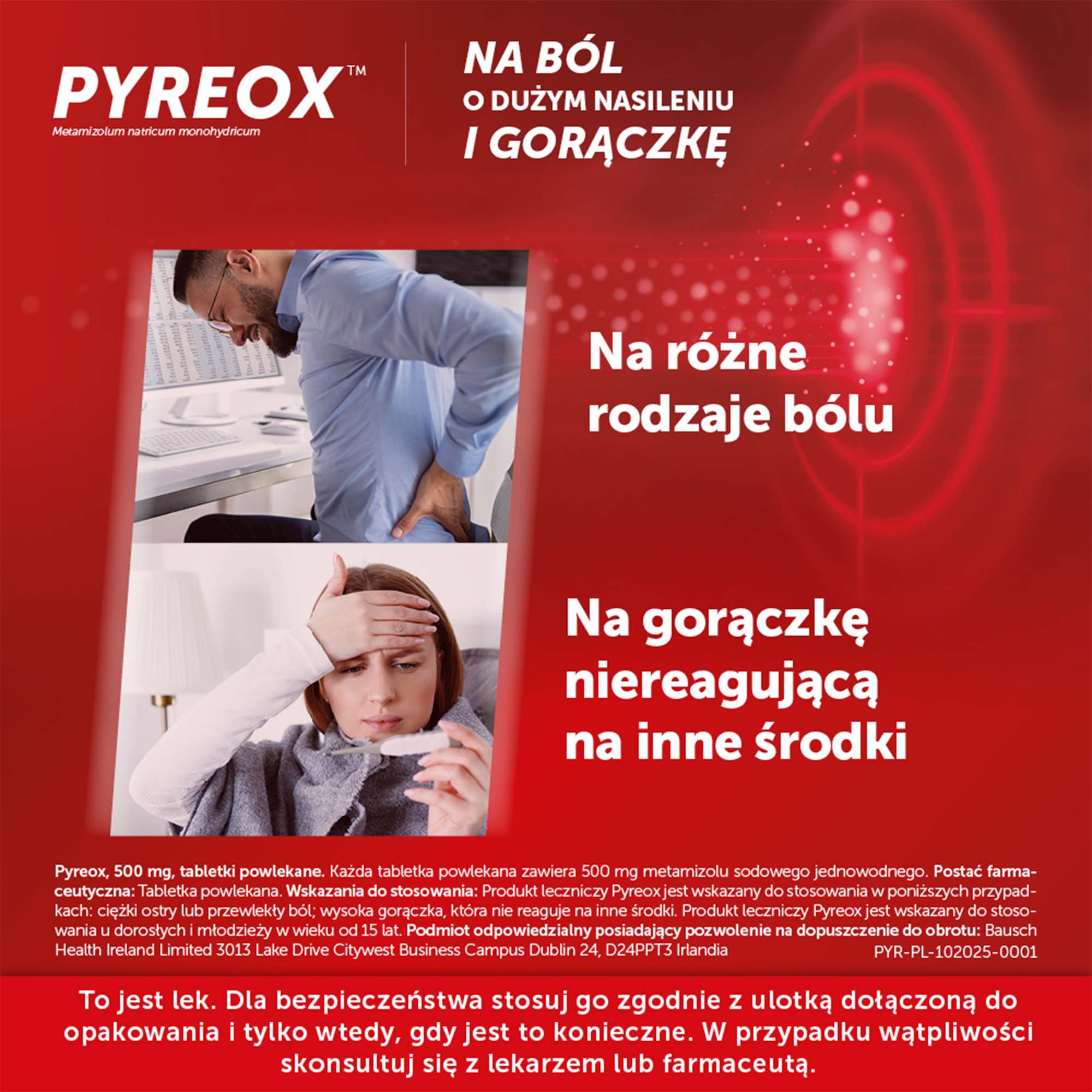 Pyreox, 500 mg, 20 tabletek powlekanych