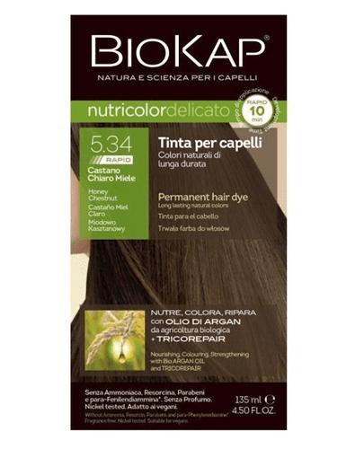 BioKap Nutricolor Delicato Rapid Farba do włosów 5.34 Miodowo-kasztanowy - 135 ml  zdjęcie
